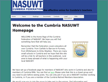 Tablet Screenshot of cumbria.nasuwt.org.uk
